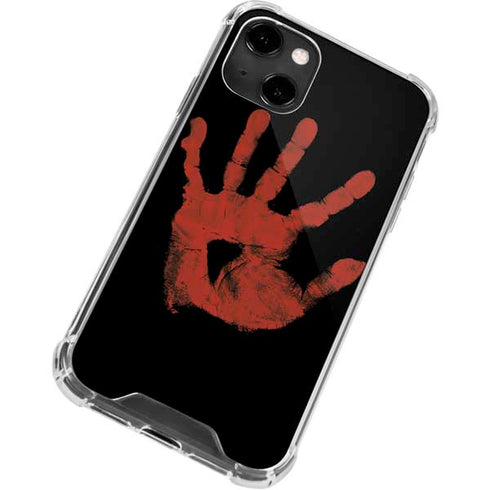 Bloody Handprint iPhone 14 Clear Case